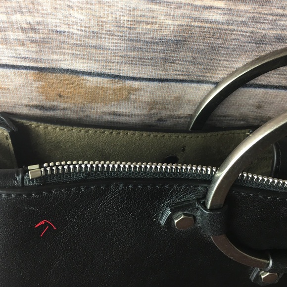 Rebecca Minkoff Black Leather Ring Satchel Bag - Picture 6 of 8